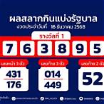 ตรวจหวยงวดวันที่ 1 กันยายน 2560